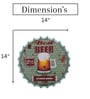 Multicolor Metal Best Beer Wall Decor