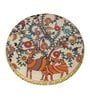 Multicolor Metal Cake Platter WIth Knife & Server