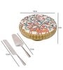 Multicolor Metal Cake Platter WIth Knife & Server