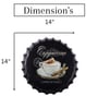 Black Metal Cappuccino Wall Decor