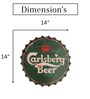 Green Metal Carlsberg Beer Rust Wall Decor