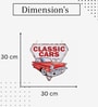 Multicolor Metal Classic Cars Wall Hanging