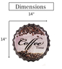 Multicolor Metal Coffee Time Wall Decor