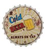 Multicolor Metal Cold Beer On Tap Wall Decor