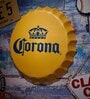 Yellow Metal Corona Wall Decor