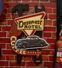 Multicolor Metal Deser-Est Motel Wall Decor