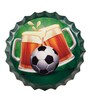 Green Metal Football Beer Wall Decor