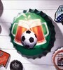 Green Metal Football Beer Wall Decor
