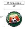 Green Metal Football Beer Wall Decor