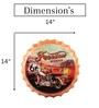Multicolor Metal Freedom Rides Route66 Wall Decor
