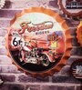 Multicolor Metal Freedom Rides Route66 Wall Decor