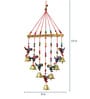 Multicolor Metal Handcrafted Decorative Parrot Hanging Bell