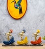 Multicolor Metal Handpainted Decorative Set of  3 Musician Showpiece