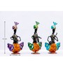 Multicolor Metal Handpainted Decorative Set of  3 Sardar Musician Showpiece