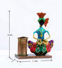 Multicolor Metal Handpainted Wall Hanging Decorative  Lady Musician Pen Stand