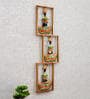 Multicolor Metal Handpainted Wall Hanging Decorative 3 Sardar Zig Zak Frame