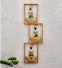 Multicolor Metal Handpainted Wall Hanging Decorative 3 Sardar Zig Zak Frame