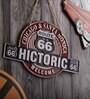 Multicolor Metal Historic Route 66 Wall Hanging