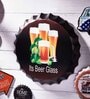 Multicolor Metal Its Beer Glass Wall Decor