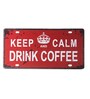 Multicolor Metal Keep Calm And Drink Coffee Wall sticker