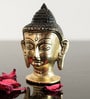 Gold Metal Meditating Buddha Head