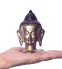 Gold Metal Meditating Buddha Head