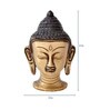 Gold Metal Meditating Buddha Head