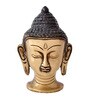 Gold Metal Meditating Buddha Head