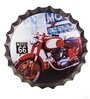 Multicolor Metal Motor Red Motel 66 Wall Decor