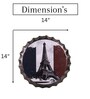 Multicolor Metal Paris Wall Decor