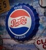Blue Metal Pepsi Cola Wall Decor