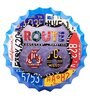 Blue Metal Route 66 Number Plate Design Wall Decor