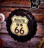Black Metal Route Us 66 Black Wall Decor