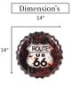 Black Metal Route Us 66 Retro Wall Decor