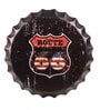 Multicolor Metal Route66 Red Wall Decor
