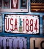 Multicolor Metal Usa 1884 Wall sticker