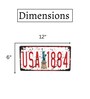 Multicolor Metal Usa 1884 Wall sticker
