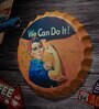 Orange Metal We Can Do It Wall Decor