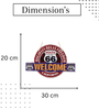 Multicolor Metal Welcome Route 66 Wall Hanging