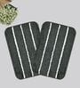 Green Microfiber 15X23 Inches Anti-Skid Bath Mat Set Of 2