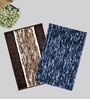 Multicolor Microfiber 15X23 Inches Anti-Skid Bath Mat Set Of 2