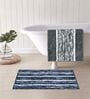 Multicolor Microfiber 15X23 Inches Anti-Skid Bath Mat Set Of 2