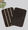 Brown Microfiber 15X23 Inches Anti-Skid Bath Mat Set Of 2