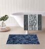 Multicolor Microfiber 15X23 Inches Anti-Skid Bath Mat Set Of 2