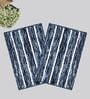 Blue Microfiber 15X23 Inches Anti-Skid Bath Mat Set Of 2