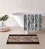 Multicolor Microfiber 15X23 Inches Anti-Skid Bath Mat Set Of 2