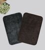 Multicolor Microfiber 15X23 Inches Anti-Skid Bath Mat Set Of 2