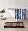Multicolor Microfiber 15X23 Inches Anti-Skid Bath Mat Set Of 2