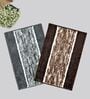 Multicolor Microfiber 15X23 Inches Anti-Skid Bath Mat Set Of 2