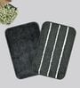 Multicolor Microfiber 15X23 Inches Anti-Skid Bath Mat Set Of 2